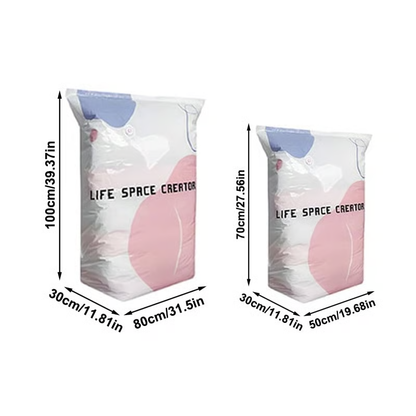 🎀🎀2026 New No-Pump 3D Vacuum Storage Bags, Large Vacuum Storage Compression Bags for Clothes, Blankets, Bedding, Comforters