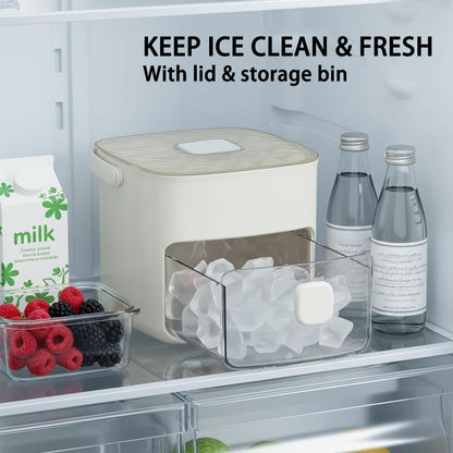 🎁🎁𝑺𝑪𝑵𝑫𝑹® 2026 EasyChill Ice Cube Maker — 48 Cubes, One Press, No Mess