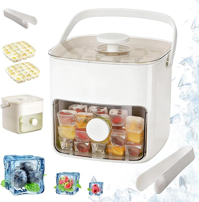 🎁🎁𝑺𝑪𝑵𝑫𝑹® 2026 EasyChill Ice Cube Maker — 48 Cubes, One Press, No Mess