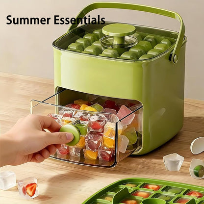 🎁🎁𝑺𝑪𝑵𝑫𝑹® 2026 EasyChill Ice Cube Maker — 48 Cubes, One Press, No Mess