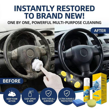 2026 New 4-in-1 Multi-Enzyme Foam Cleaner, Foam Cleaner Multi Purpose All-Purpose Deep Cleaning Powerful & Multipurpose Car Interior Foam Spray Cleaners for Car Sofa Kitchen Bathroom
