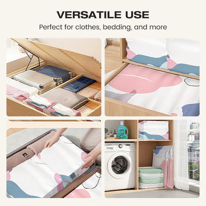 🎀🎀2026 New No-Pump 3D Vacuum Storage Bags, Large Vacuum Storage Compression Bags for Clothes, Blankets, Bedding, Comforters