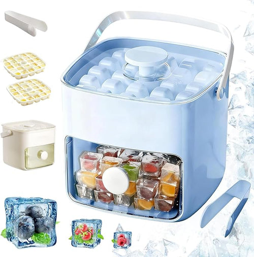 🎁🎁𝑺𝑪𝑵𝑫𝑹® 2026 EasyChill Ice Cube Maker — 48 Cubes, One Press, No Mess